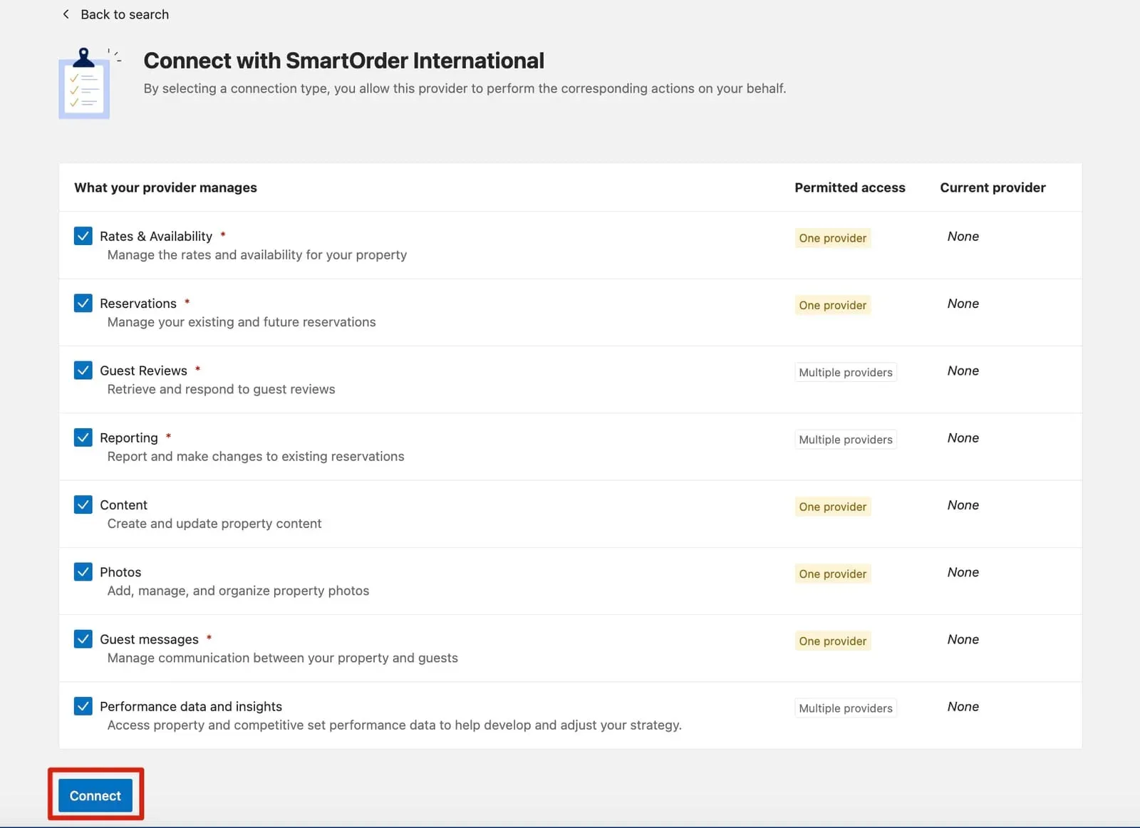 Booking.com connection guide with Smart Order PMS, search Smart Order International