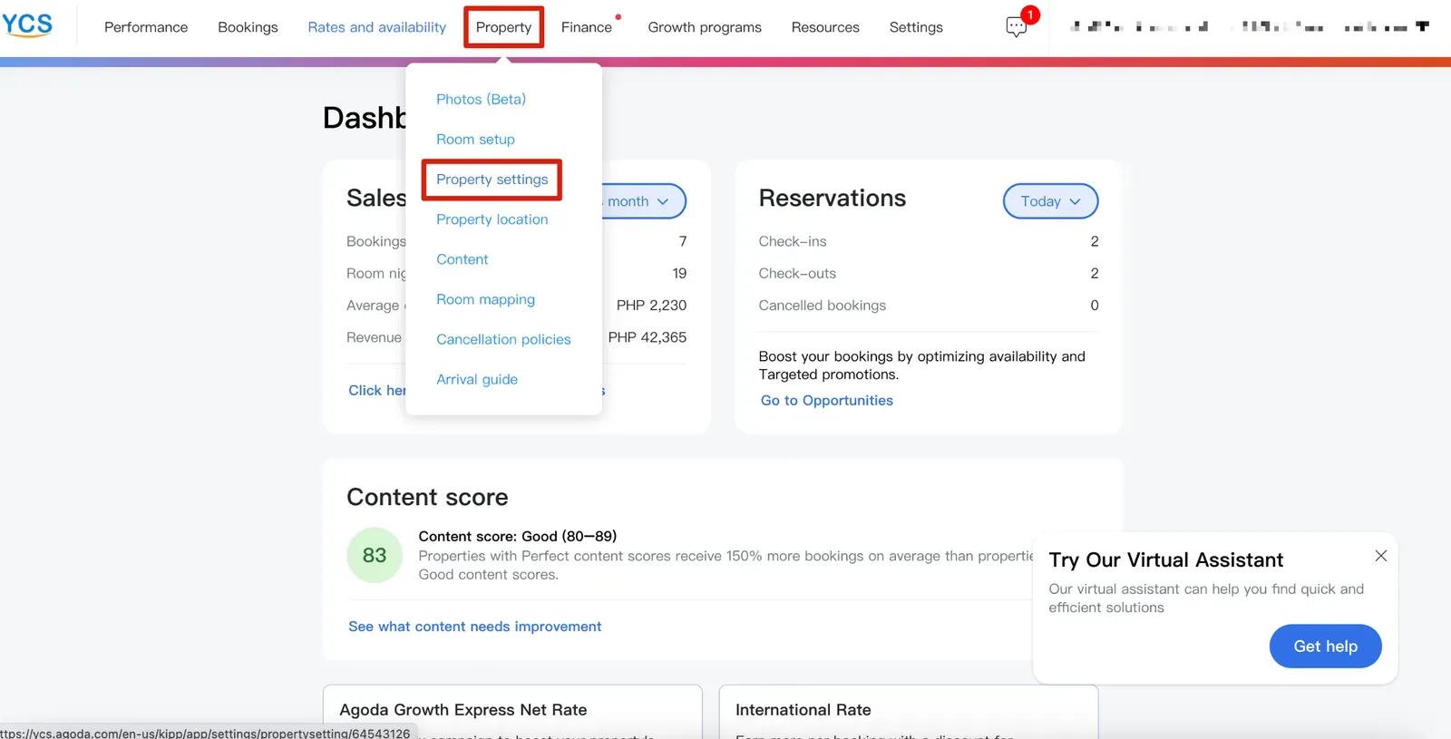 Go to Agoda YCS and choose Dingdandao EN to be the channel manager