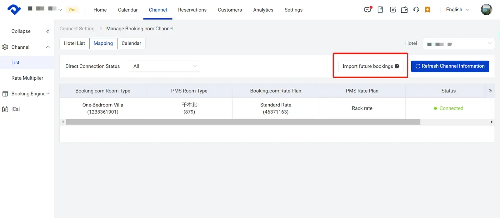 Smart Order PMS - Import Future Booking