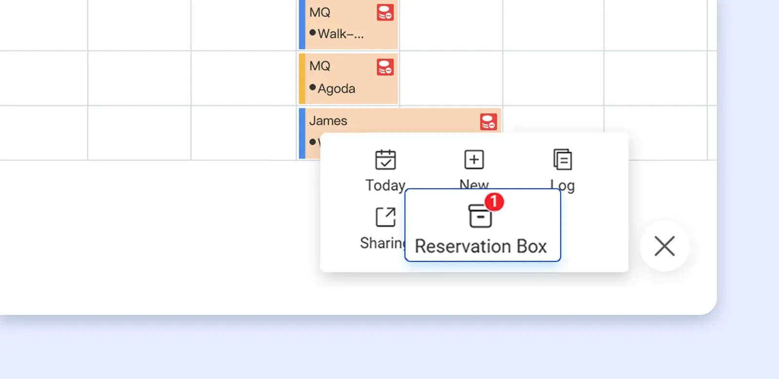 Smart Order PMS - Reservation Box - Track and manage overbookings all in the box