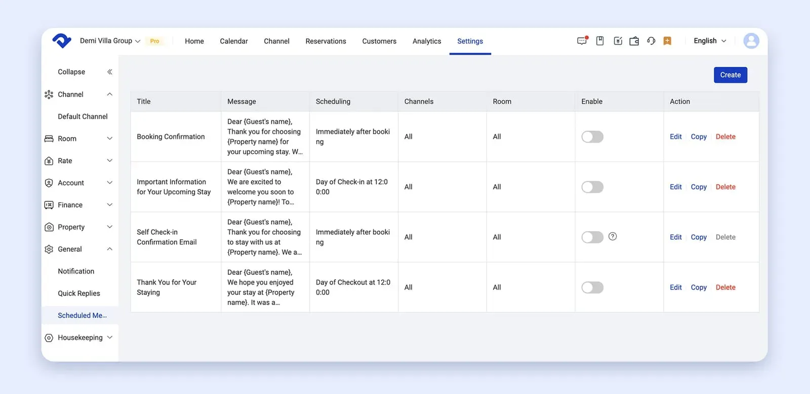 Smart Order - Scheduled Messages - Automate guest communication based on customizable rules