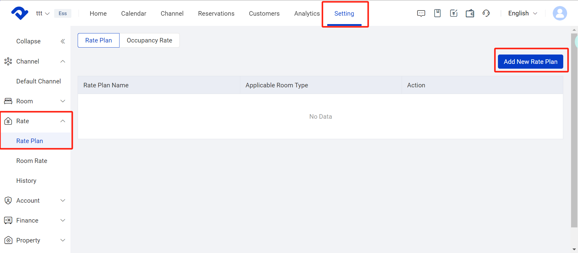 how to create a rate plan