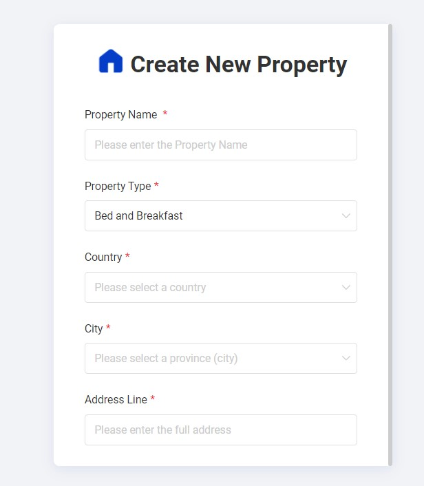 Create New Property