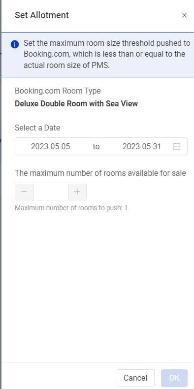 choose&nbsp;start and end dates&nbsp;for modification
