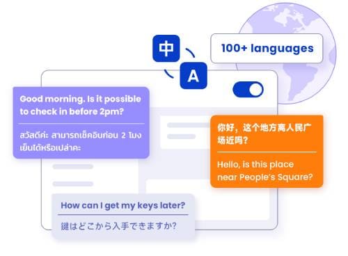 รองรับผู้เข้าพักหลายภาษาได้อย่างง่ายดาย