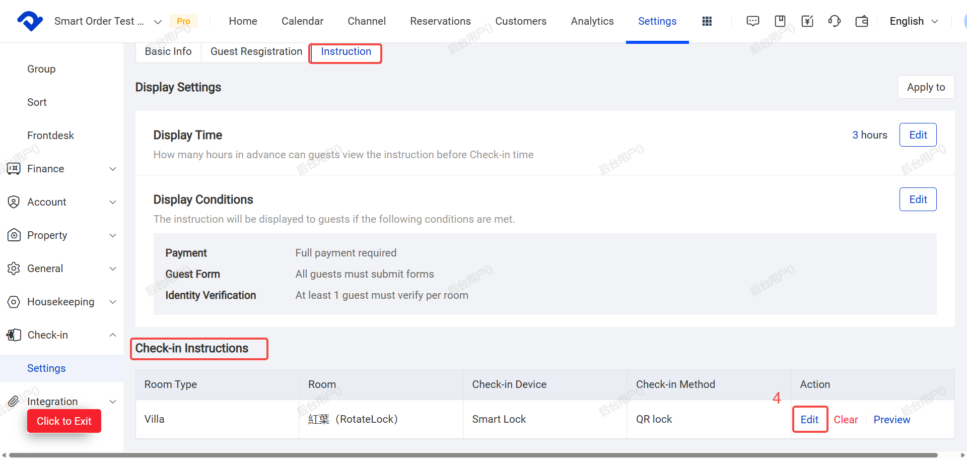 Check-in Instructions