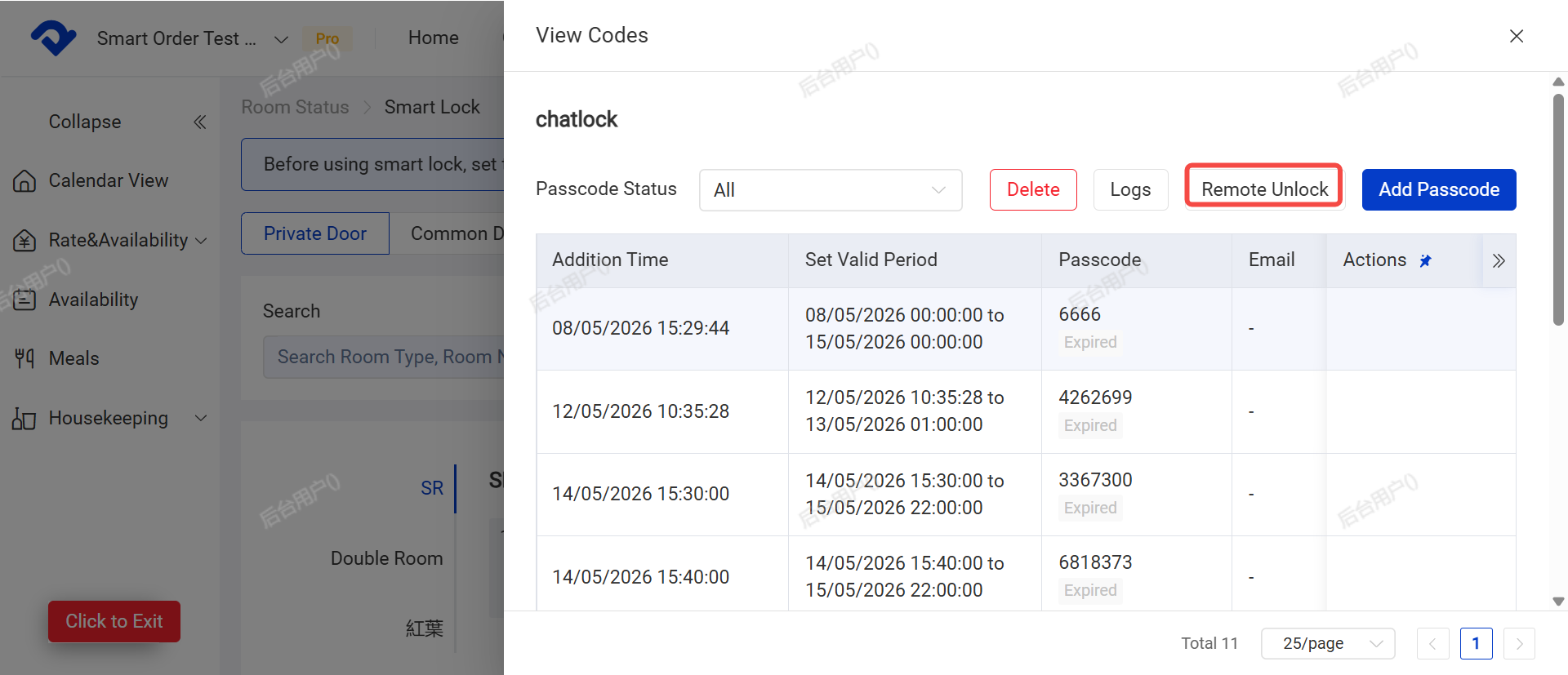 Remote Unlock from Calendar