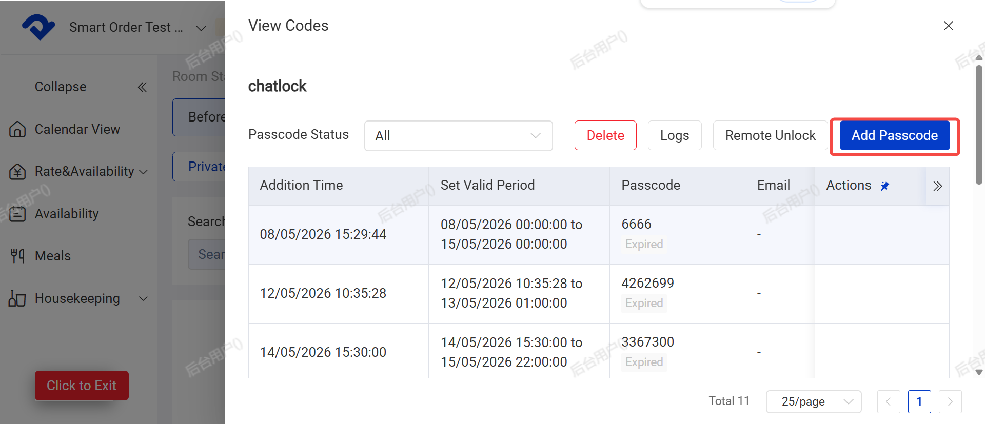 Add password for a specific lock