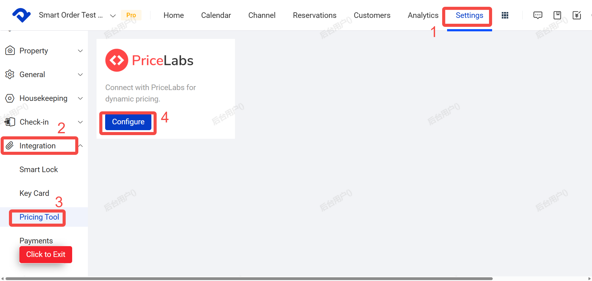 Connect PriceLabs Account in Smart Order PMS