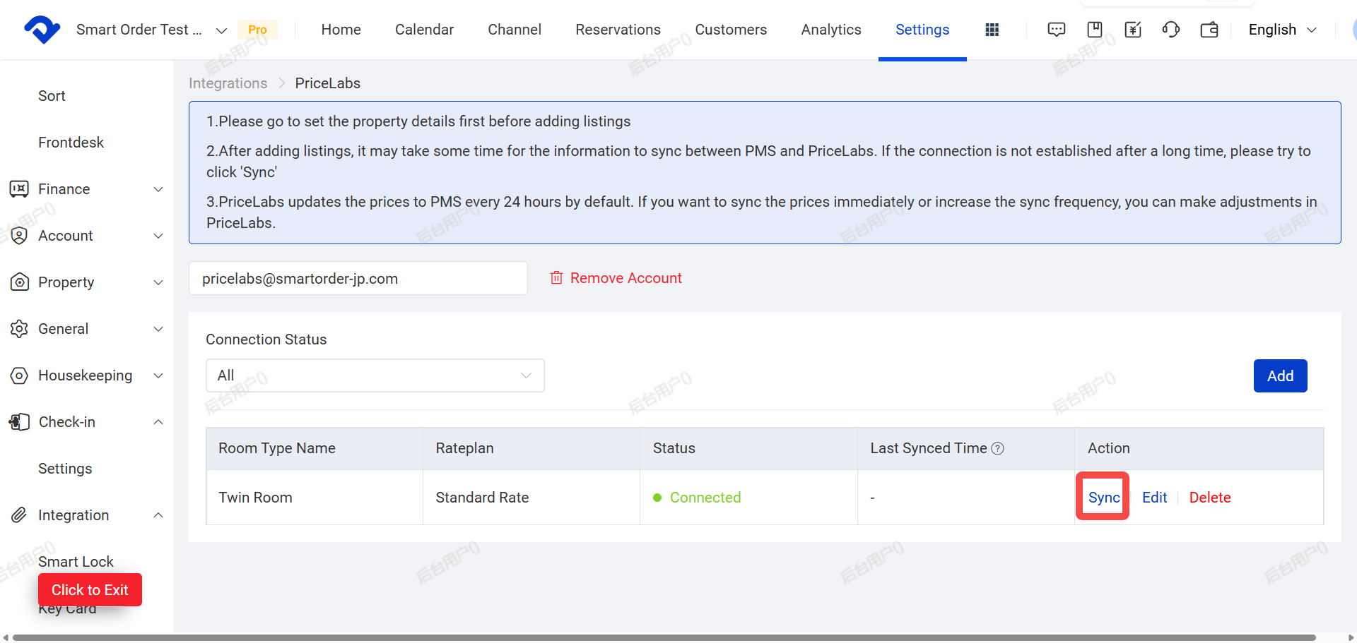 Confirm Synchronization in Smart Order