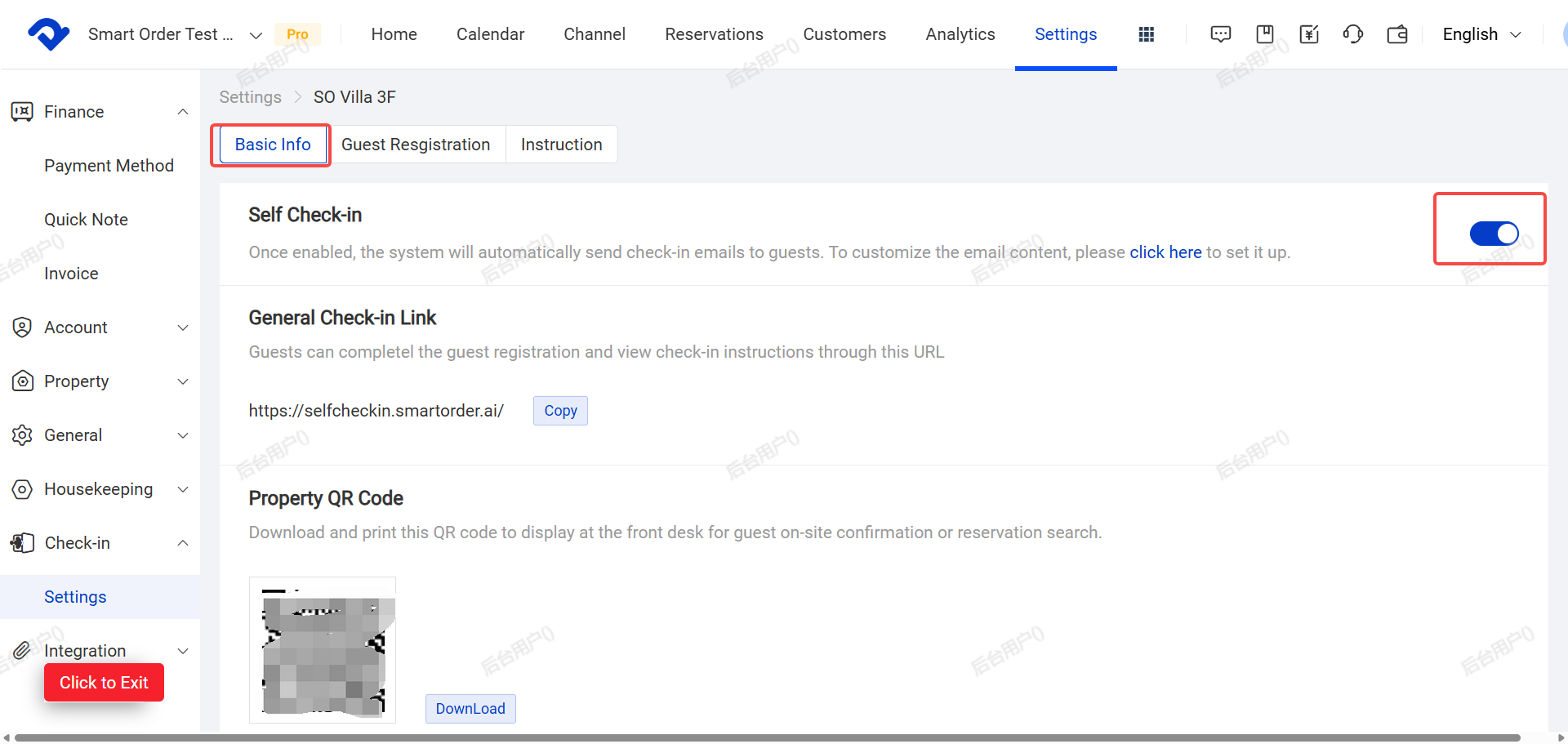 Enable Self Check-in