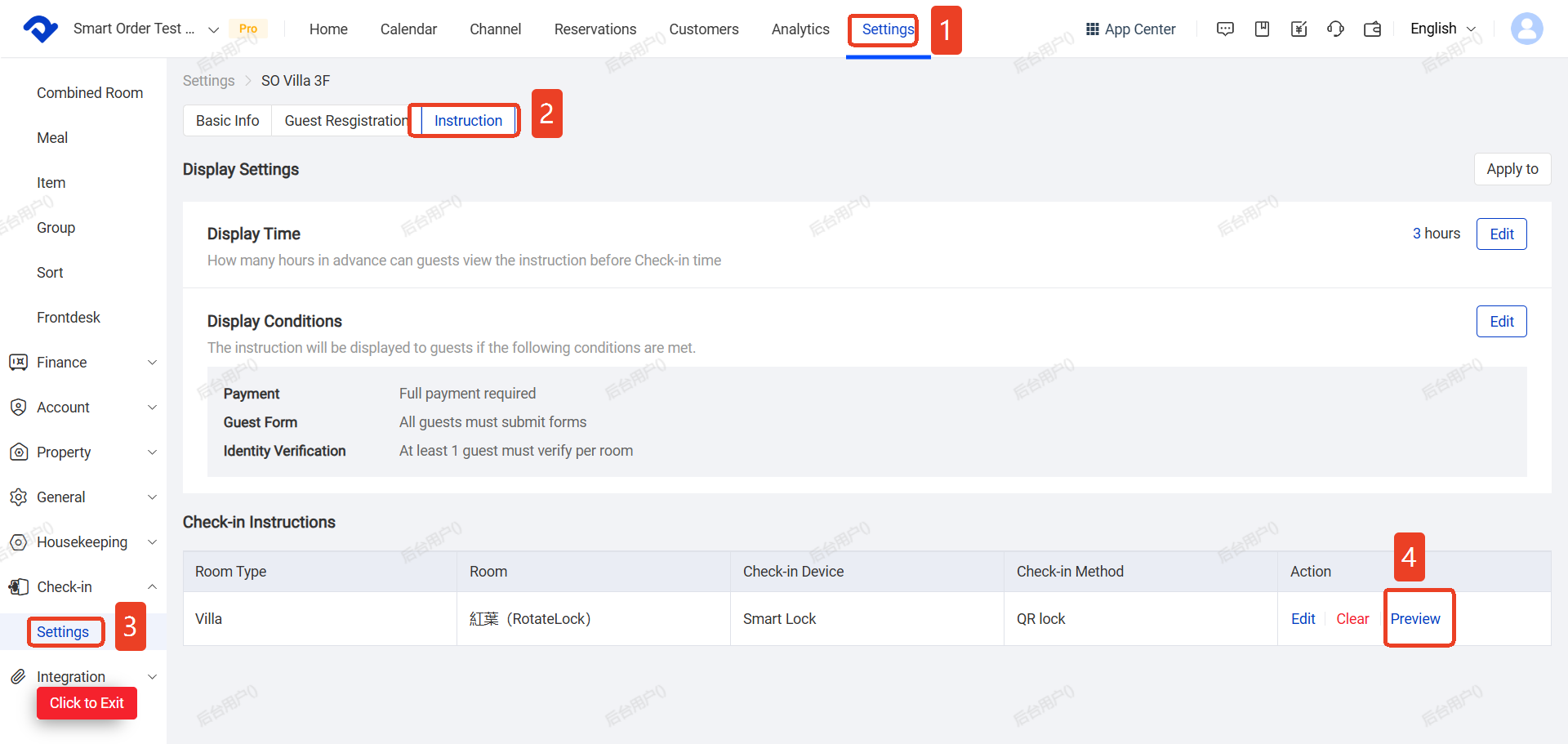 Preview Check-in Instructions