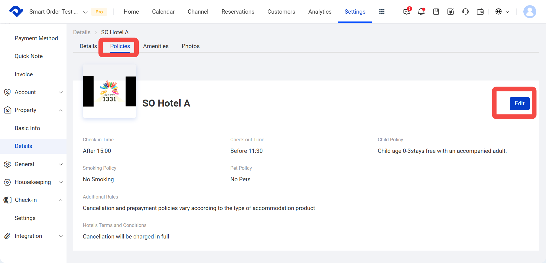 Policy Settings