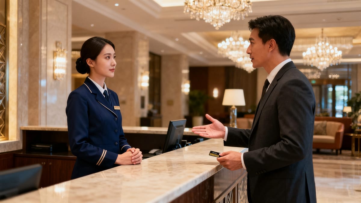 How should a receptionist handling guest complaints?