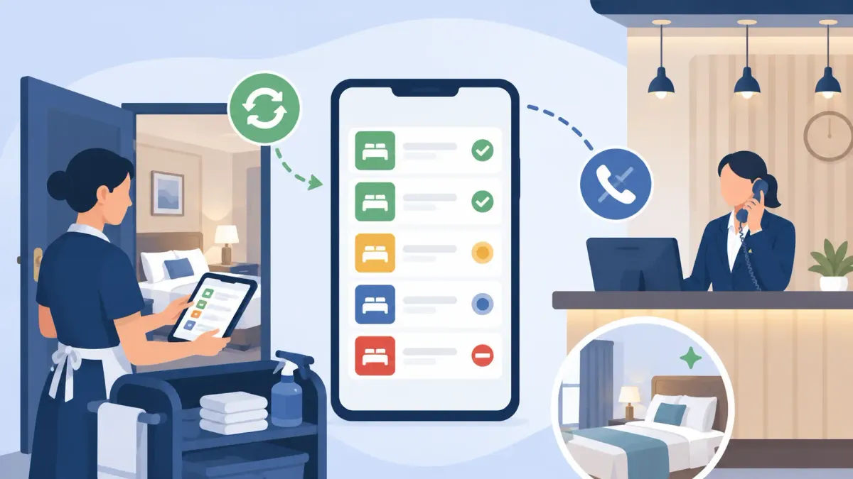 Hotel PMS App for Housekeeping: How Room Status Sync Reduces Front Desk Calls