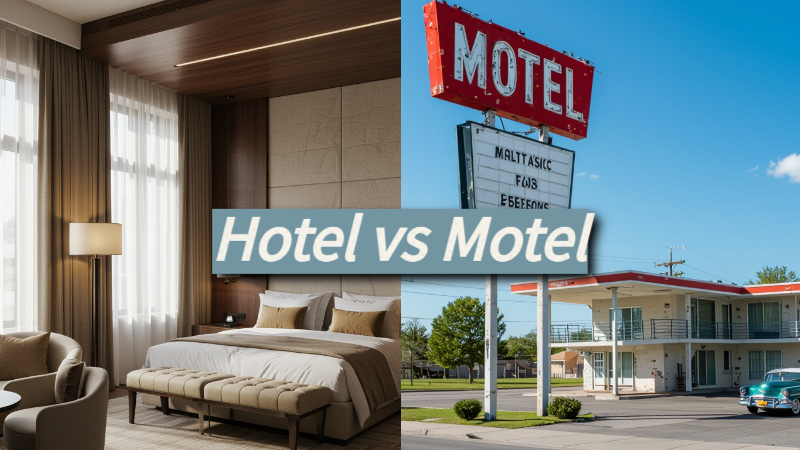 What is the difference between a hotel and a motel?